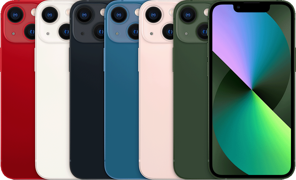 iPhone 13 mini in official Apple colour options