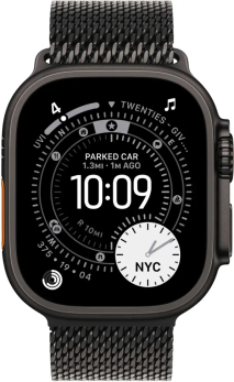 Apple Watch Ultra 3 (GPS+Cellular) 49mm Black Titanium Case With Milanese Loop product photograph