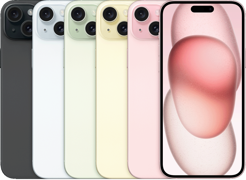 iPhone 15 Plus in official Apple colour options