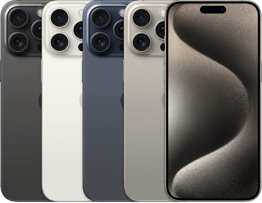 iPhone 15 Pro Max in official Apple colour options