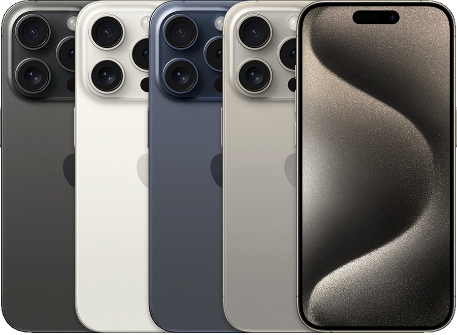 iPhone 15 Pro in official Apple colour options