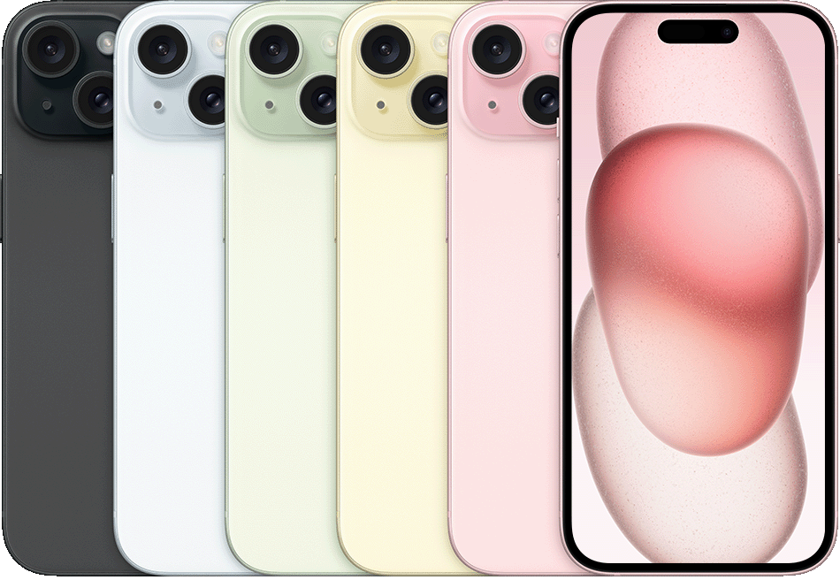 iPhone 15 in official Apple colour options