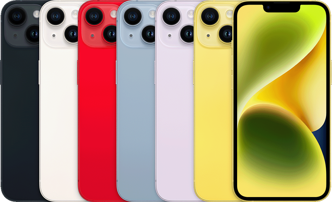 iPhone 14 in official Apple colour options