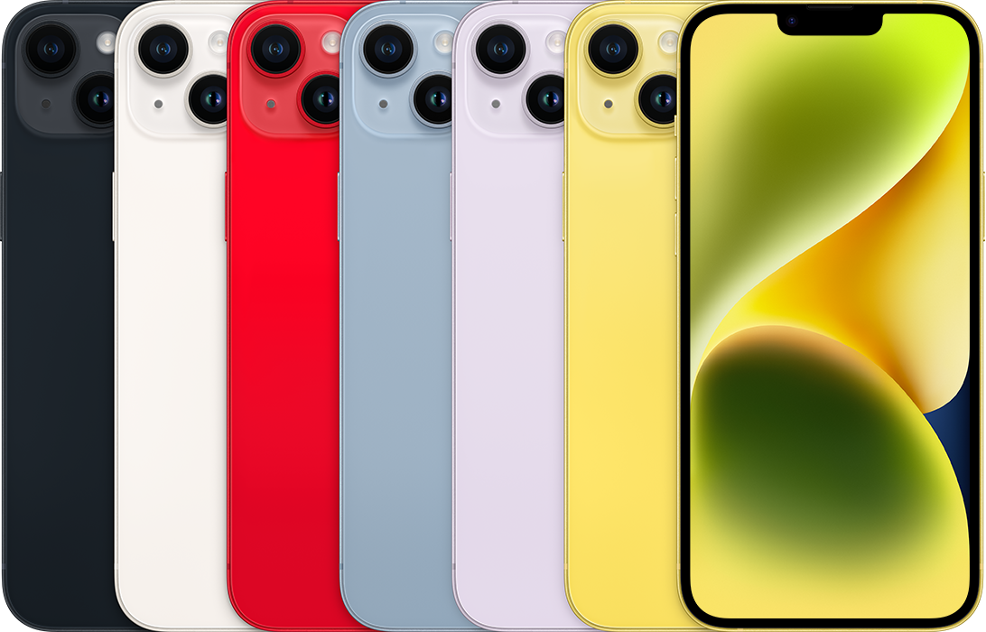 iPhone 14 Plus in official Apple colour options