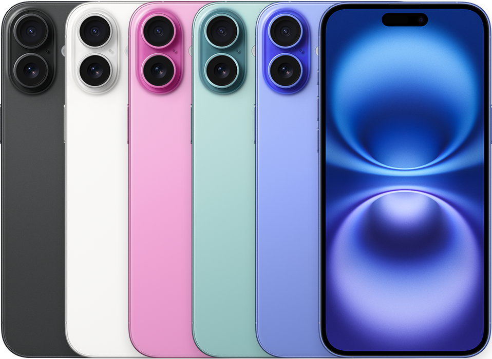 iPhone 16 Plus in official Apple colour options