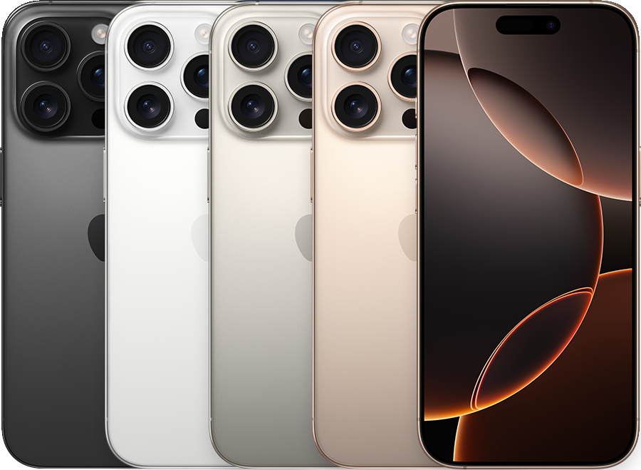 iPhone 16 Pro in official Apple colour options