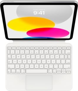 Apple Magic Keyboard Folio for iPad (A16) and iPad 10.9-inch (10th Gen) - White product photograph