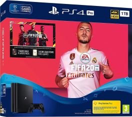 Sony PlayStation 4 (PS4) Pro 1TB Console + FIFA 20 Bundle - Jet Black product photograph