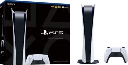 Sony PlayStation 5 (PS5) Digital Edition Console product photograph