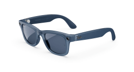 Ray-Ban Meta Wayfarer - Dusty Blue Polarized Lens - Matte Jeans Transparent Frame product photograph