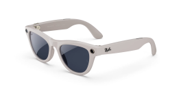 Ray-Ban Meta Skyler - Clear to Sapphire Transitions Lens - Shiny Chalky Gray Frame product photograph
