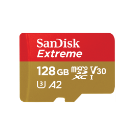 SanDisk Extreme 128GB MicroSDXC-I Memory Card product photograph