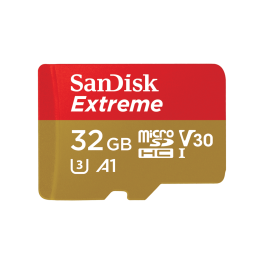SanDisk Extreme 32GB MicroSDHC-I Memory Card product photograph