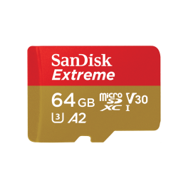 SanDisk Extreme 64GB MicroSDXC-I Memory Card product photograph